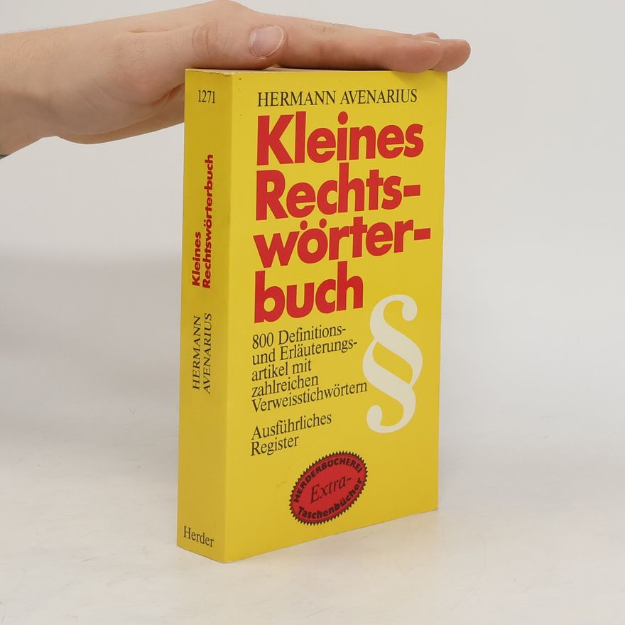 Hermann Avenarius Kleines Rechtswörterbuch
