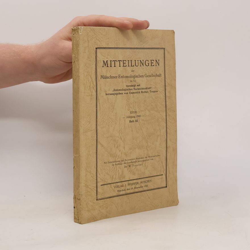Autorenkollektiv Mitteilungen der Münchner Entomologischen Gesellschaft III