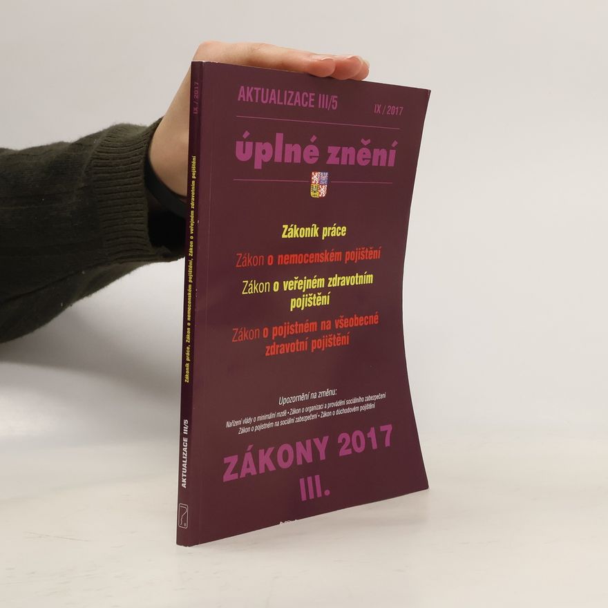 Collectif d'auteurs Aktualizace k zákonům III./2017. Sešit 5