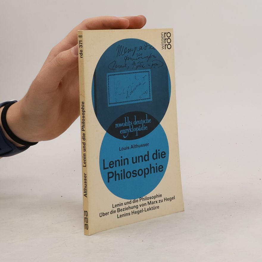 Louis Althusser Lenin und die Philosophie