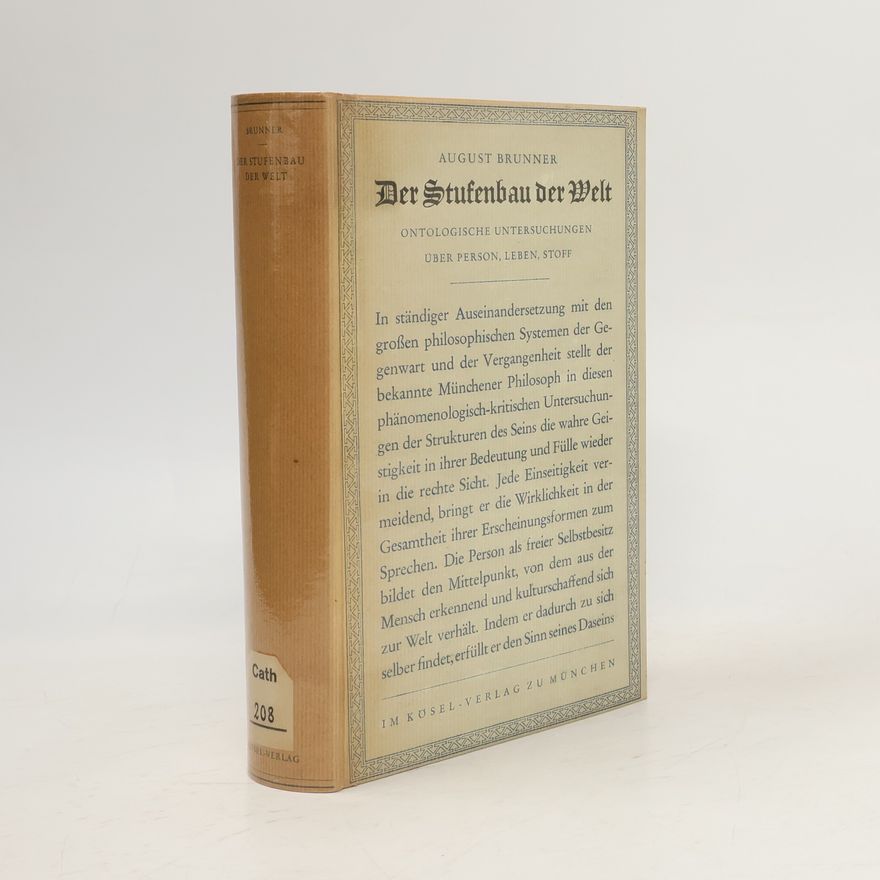 August Brunner Der Stufenbau der Welt
