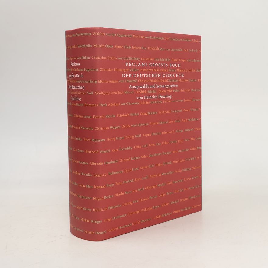 Heinrich Detering Reclams großes Buch der deutschen Gedichte