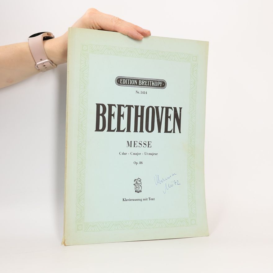 Ludwig van Beethoven Beethoven. Messe C dur. C major. Ut majeur