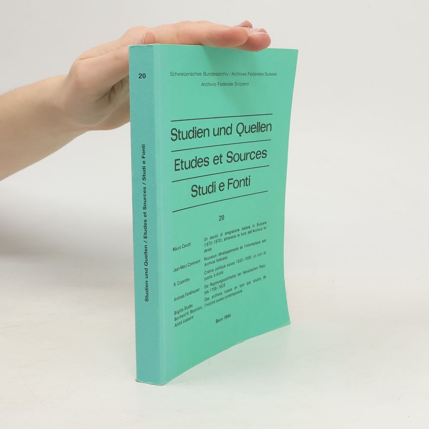 Collectif d'auteurs Studien und Quellen Etudes et Sources Studi e fonti