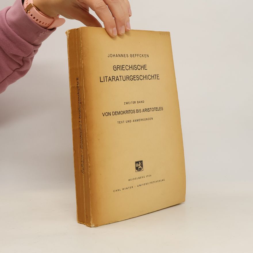 Johannes Geffcken Griechische Litaraturgeschichte