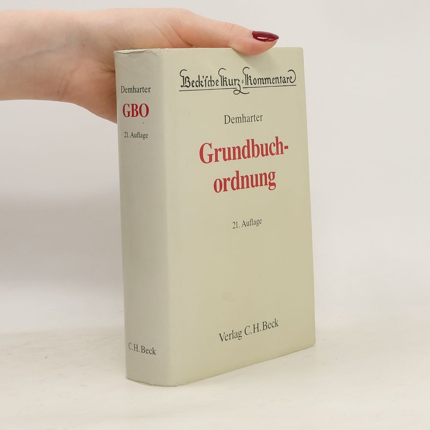 Johann Demharter Grundbuchordnung