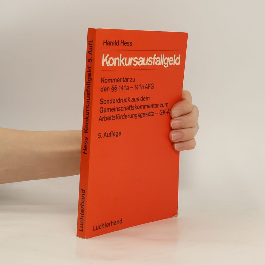 Harald Hess Konkursausfallgeld