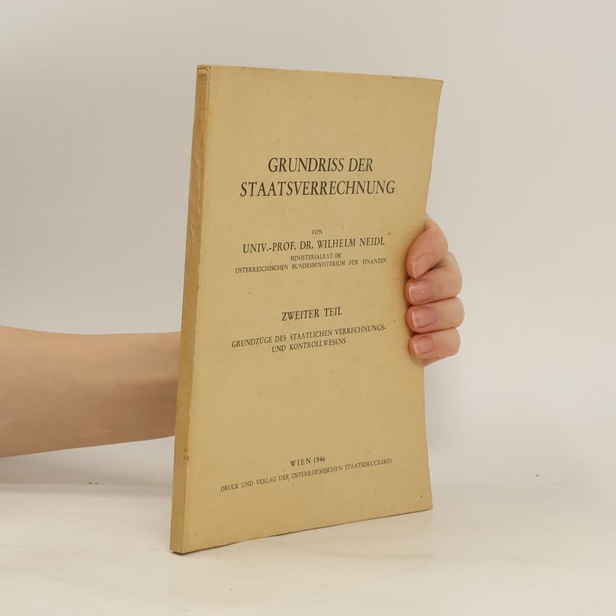 Wilhelm Neidl Grundriss Staatsverrechnung 2