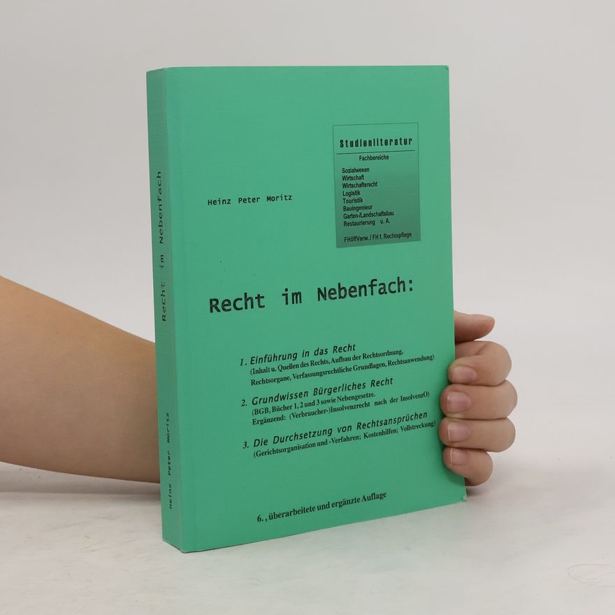 Heinz Peter Moritz Recht im Nebenfach