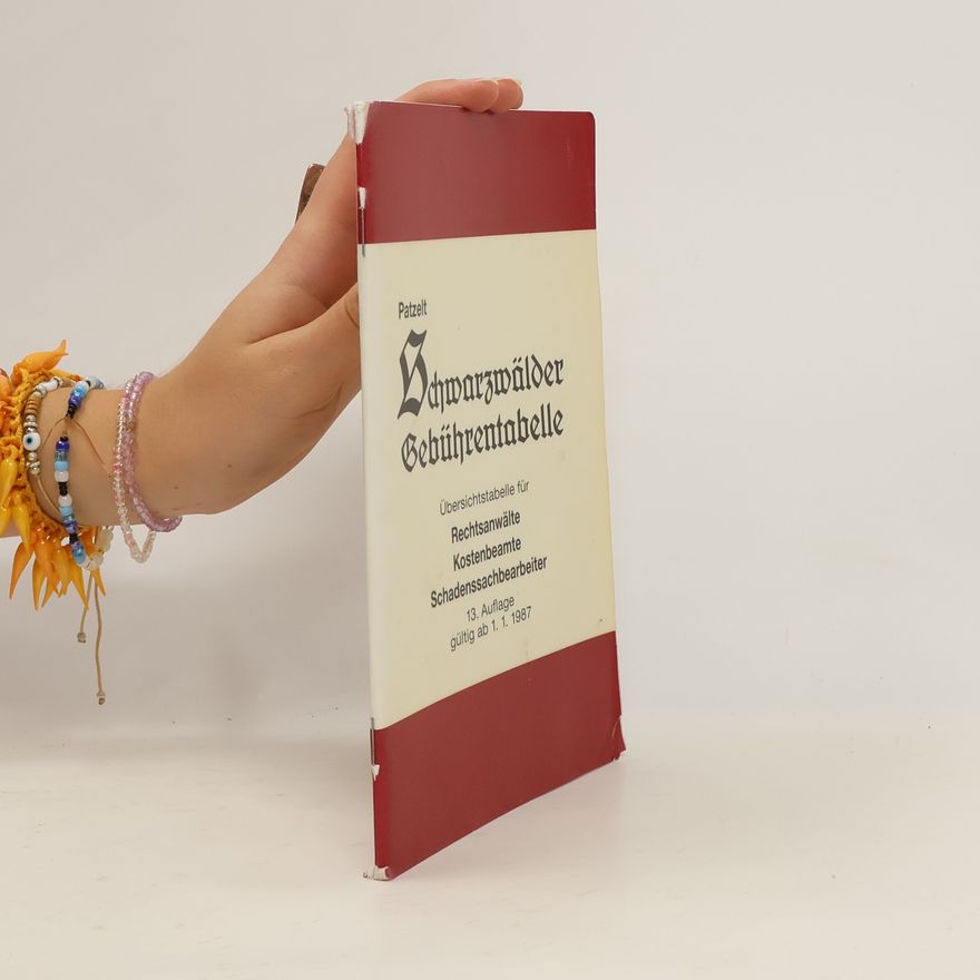 Collectif d'auteurs Schwarzwälder Gebührentabelle