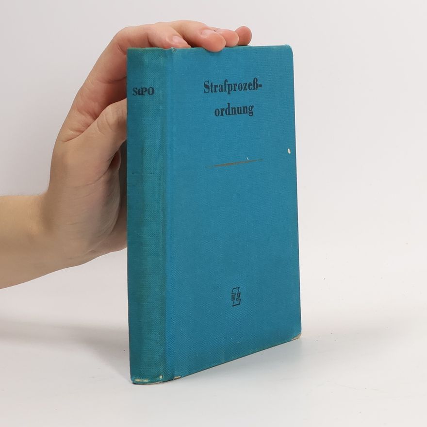 Collectif d'auteurs Strafprozessordnung vom 2. Oktober 1952