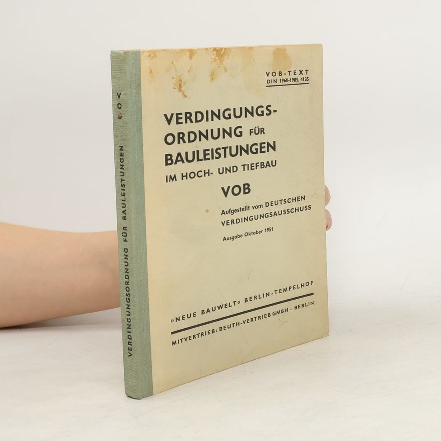 Autorenkollektiv Verdingungsordnung für Bauleistungen