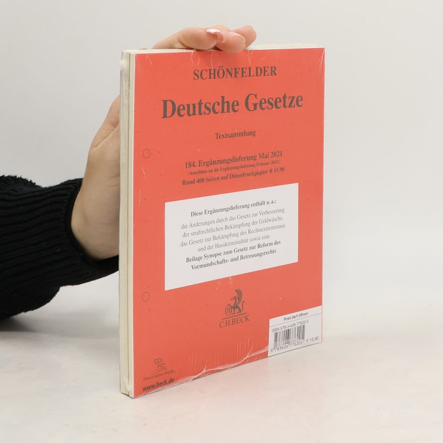 Kolektiv autorů Deutsche Gesetze 184. Ergänzungslieferung