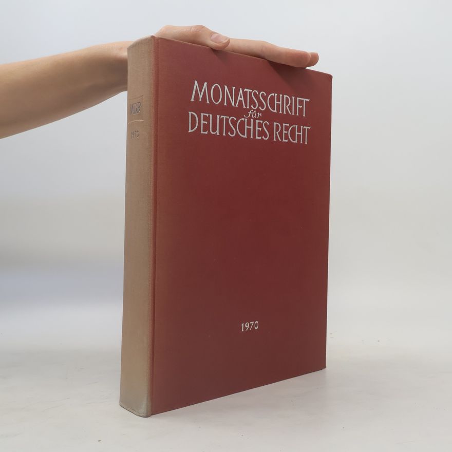 Collectif d'auteurs Monatsschrift für deutsches Recht