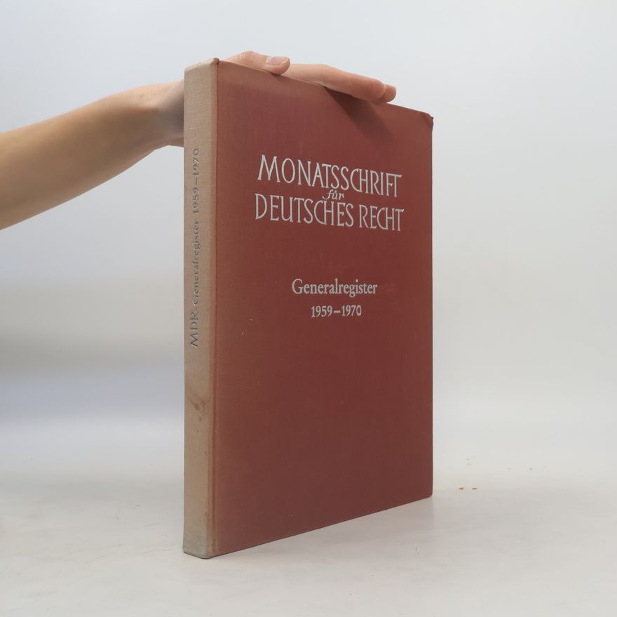 Collectif d'auteurs Monatsschrift für deutsches Recht
