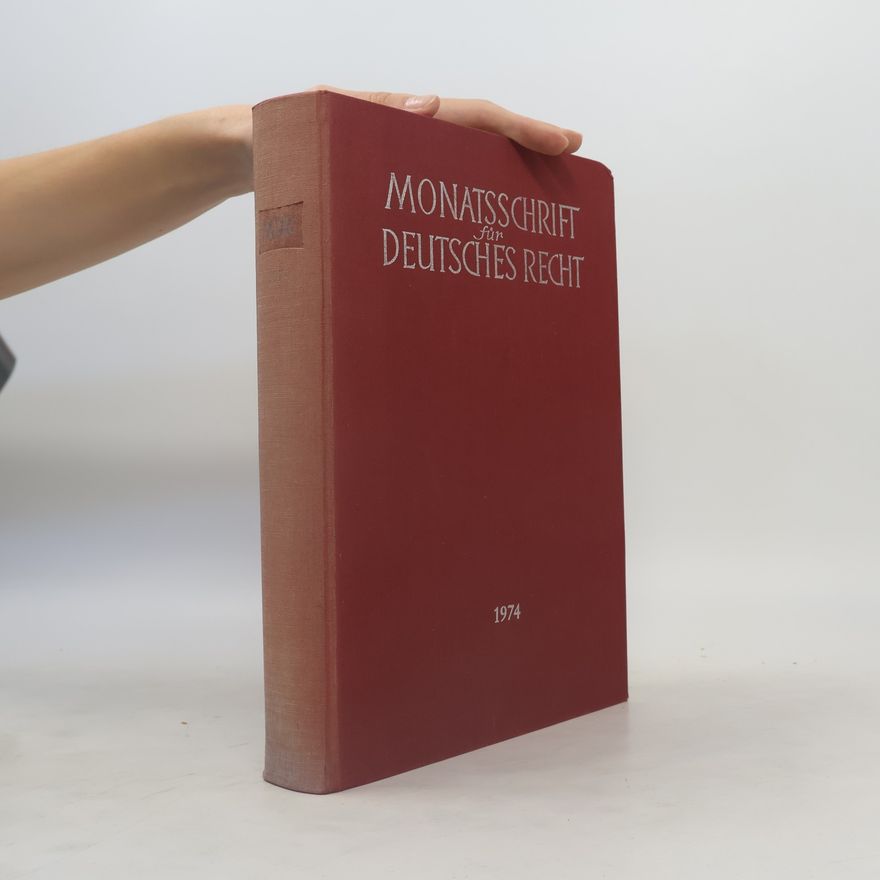 Collectif d'auteurs Monatsschrift für Deutsches Recht