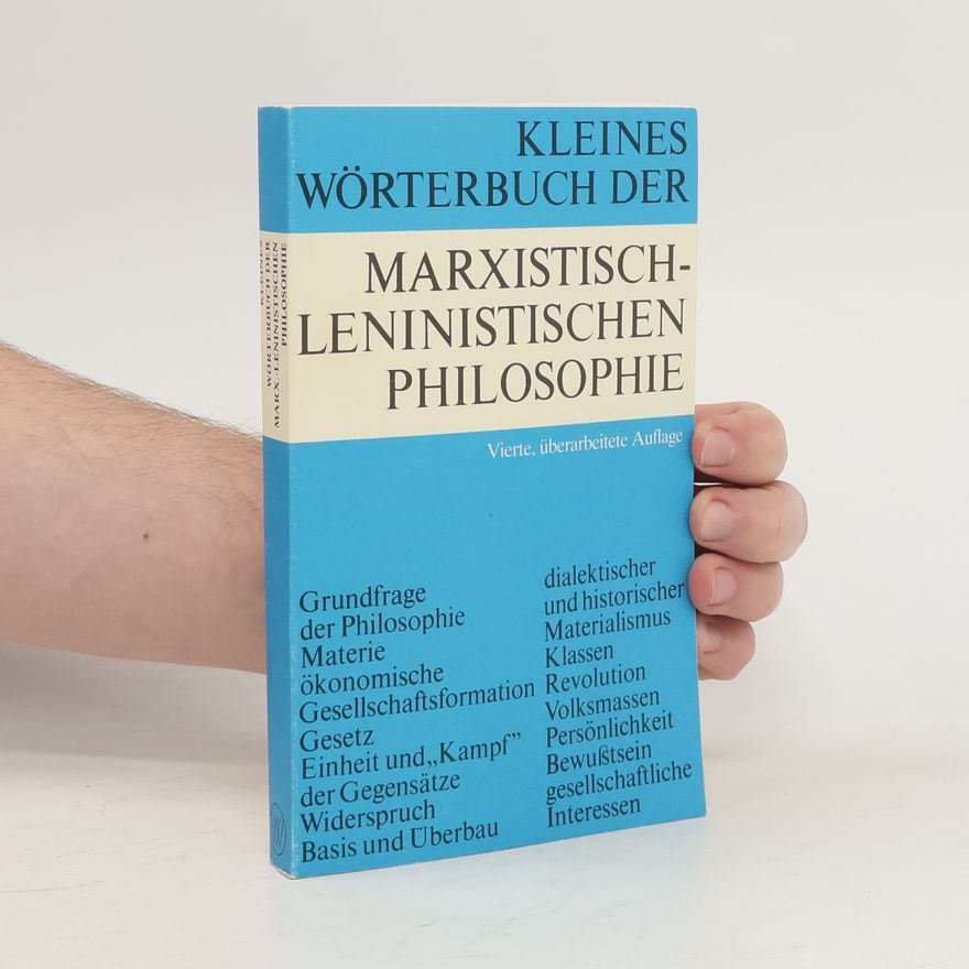 Manfred Buhr Kleines Wörterbuch der marxistisch-leninistischen Philosophie