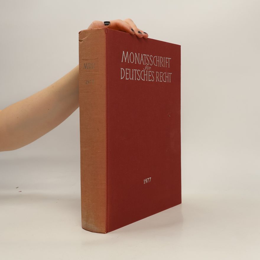 Collectif d'auteurs Monatsschrift für Deutsches Rech