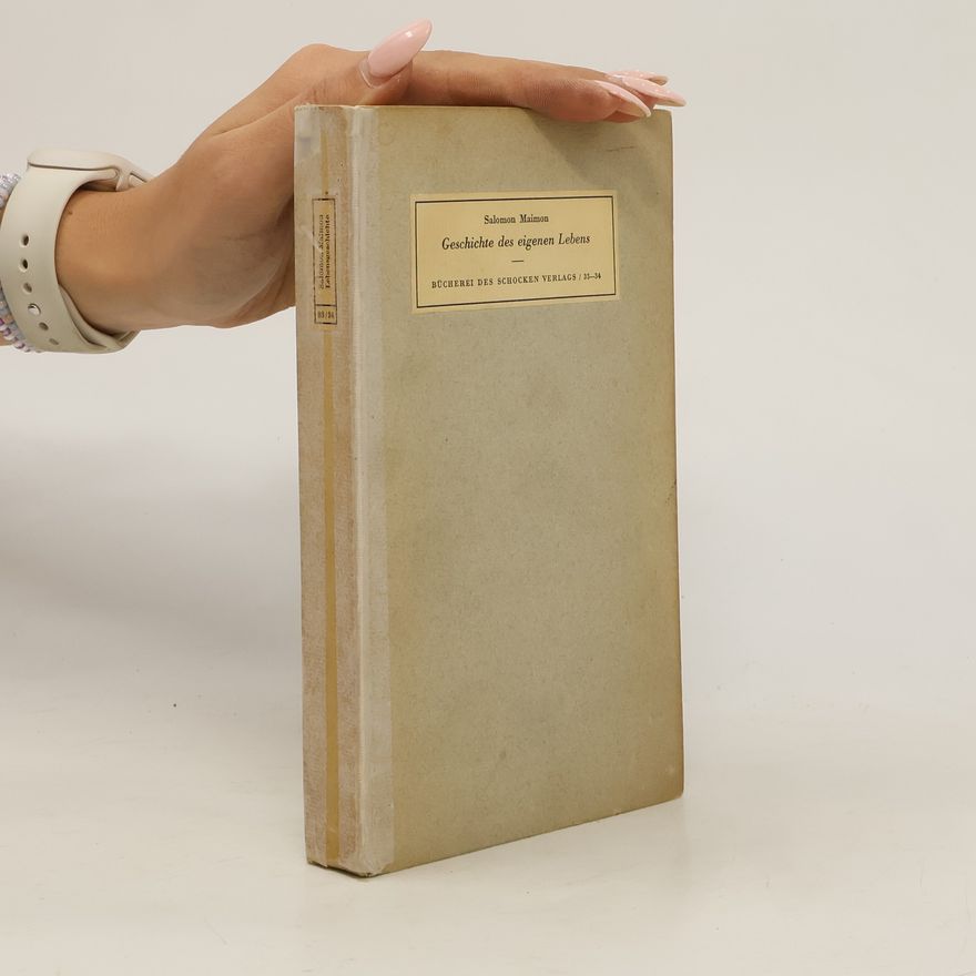 Salomon Maimon Geschichte Des Eigenen Lebens