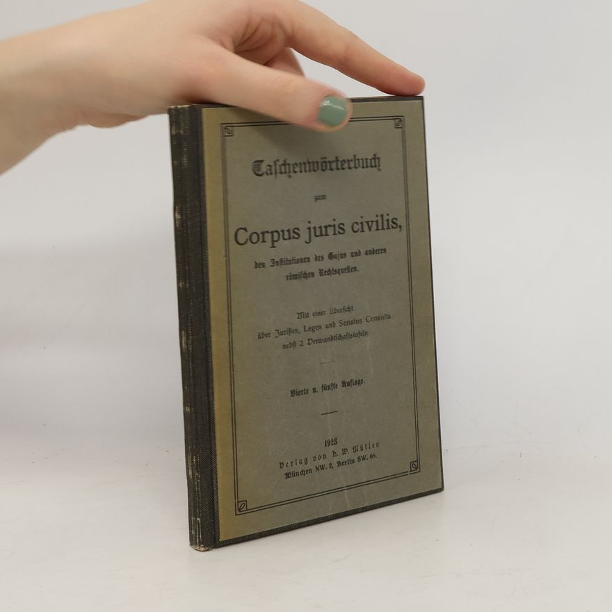 Kolektív autorov Taschenwörterbuch zum Corpus juris civilis