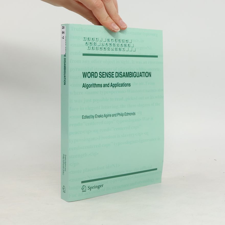 Eneko Agirre Word Sense Disambiguation