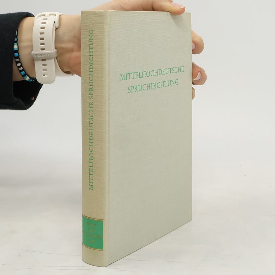 Hugo Moser Mittelhochdeutsche Spruchdichtung