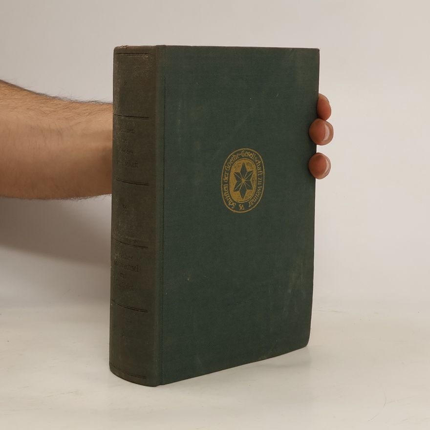 Johann Wolfgang von Goethe Goethes Briefwechsel mit Christian Gottlob Voigt IV.