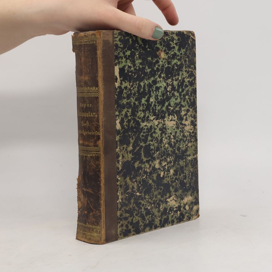 Heinrich August Wilhelm Meyer Kritisch Exegetisches Handbuch über den ersten Brief an die Korinther