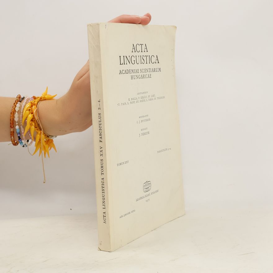 Kolektiv autorů Acta Linguistica Academiae Scientiarum Hungaricae