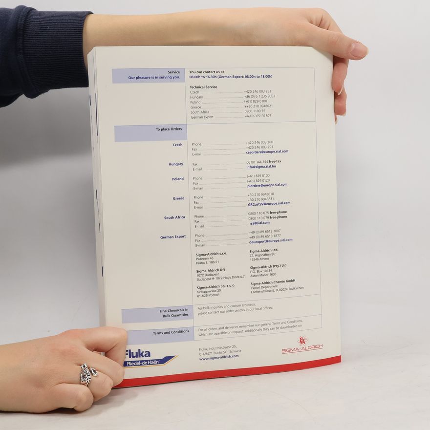 Autorenkollektiv Fluka 2005/2006. Laboratory Chemicals and Analytical Reagents
