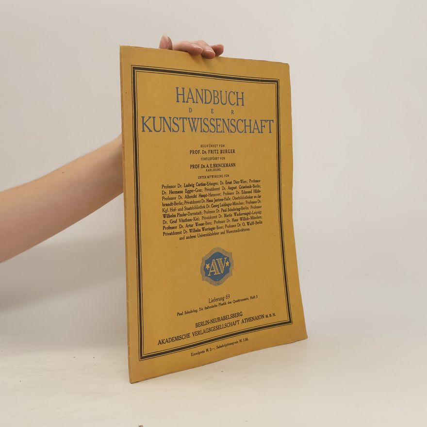 Collectif d'auteurs Handbuch der Kunstwissenschaft