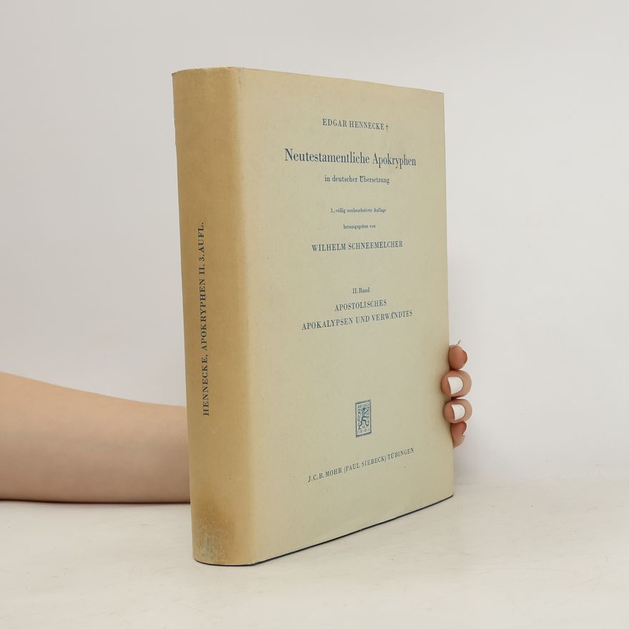 Wilhelm Schneemelcher Neutestamentliche Apokryphen