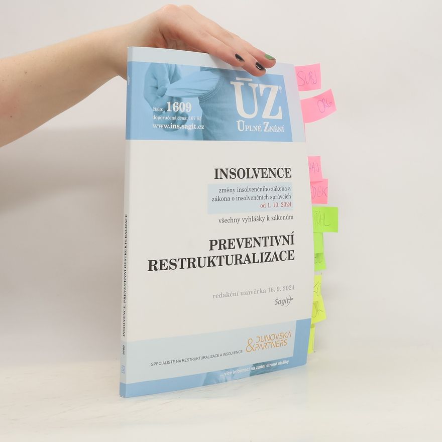 Kolektiv autorů Insolvence. Preventivní restrukturalizace