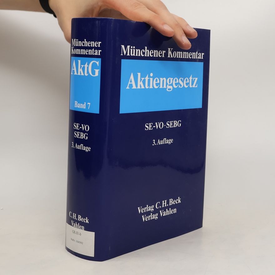 Mathias Habersack Münchener Kommentar zum Aktiengesetz - 3. Auflage