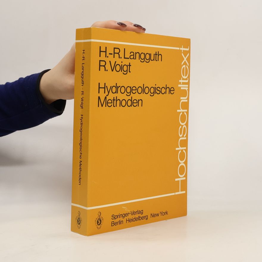 Horst Robert Langguth Hydrogeologische Methoden