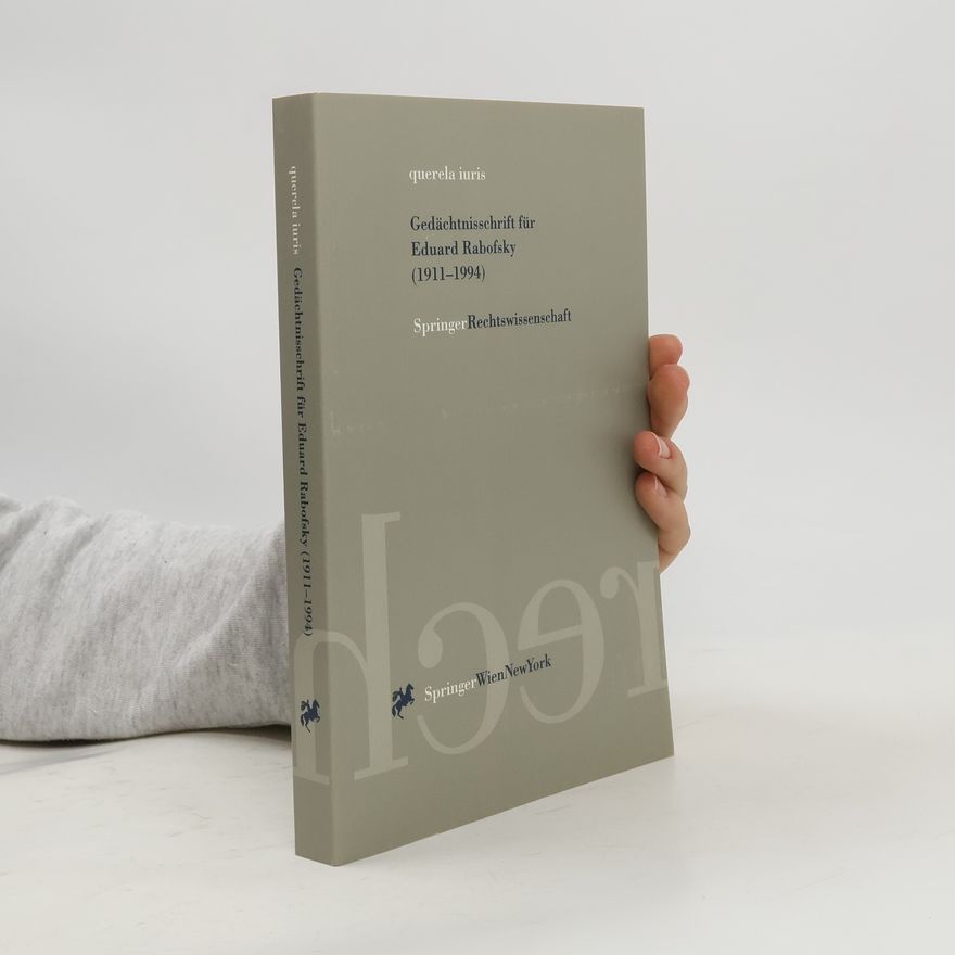 Johann Josef Hagen Querela iuris. Gedächtnisschrift für Eduard Rabofsky (1911-1994)
