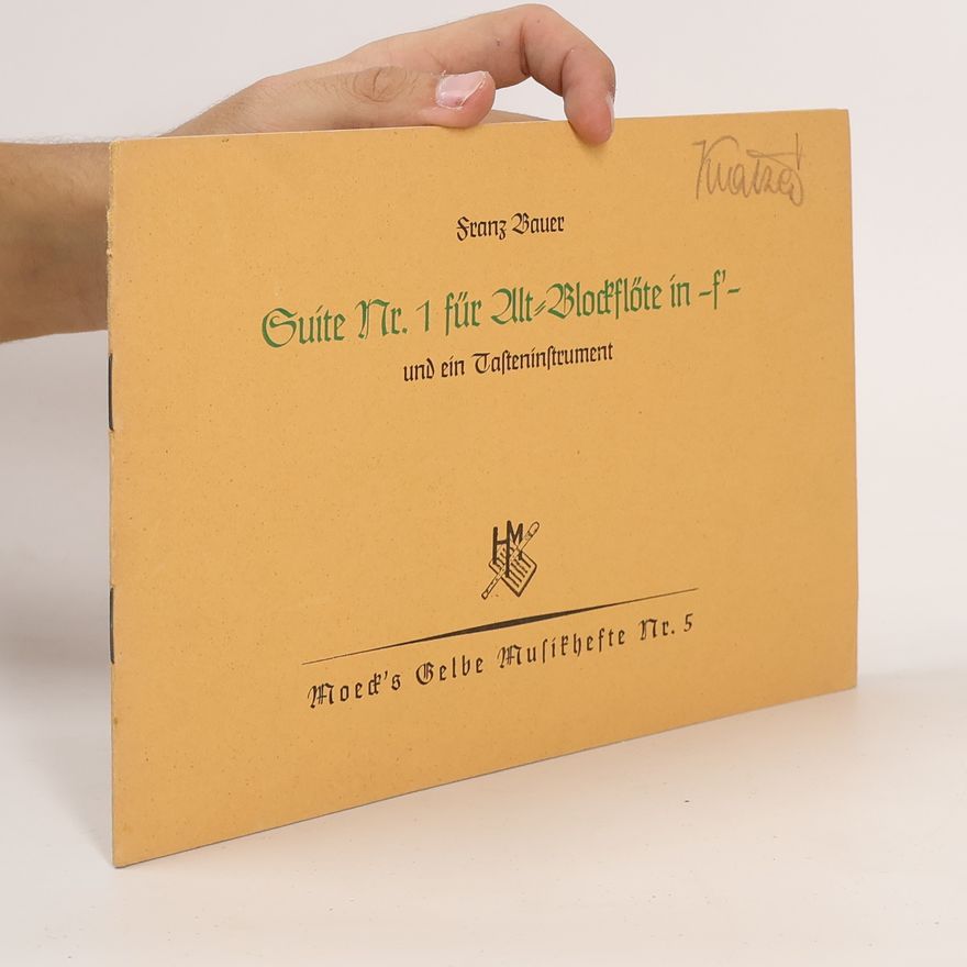 Franz Bauer Suite Nr. 1 für Alt Blockflöte in -f'- und ein Tasteninstrument