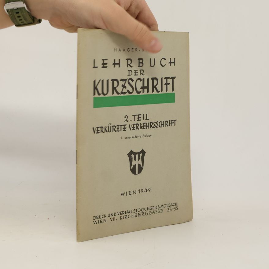 Karl Haager Lehrbuch der Kurzschrift 2