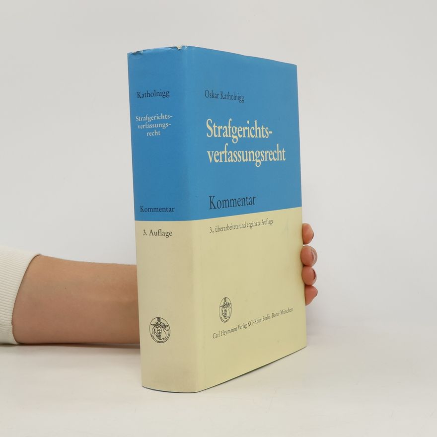Collectif d'auteurs Strafgerichtsverfassungsrecht