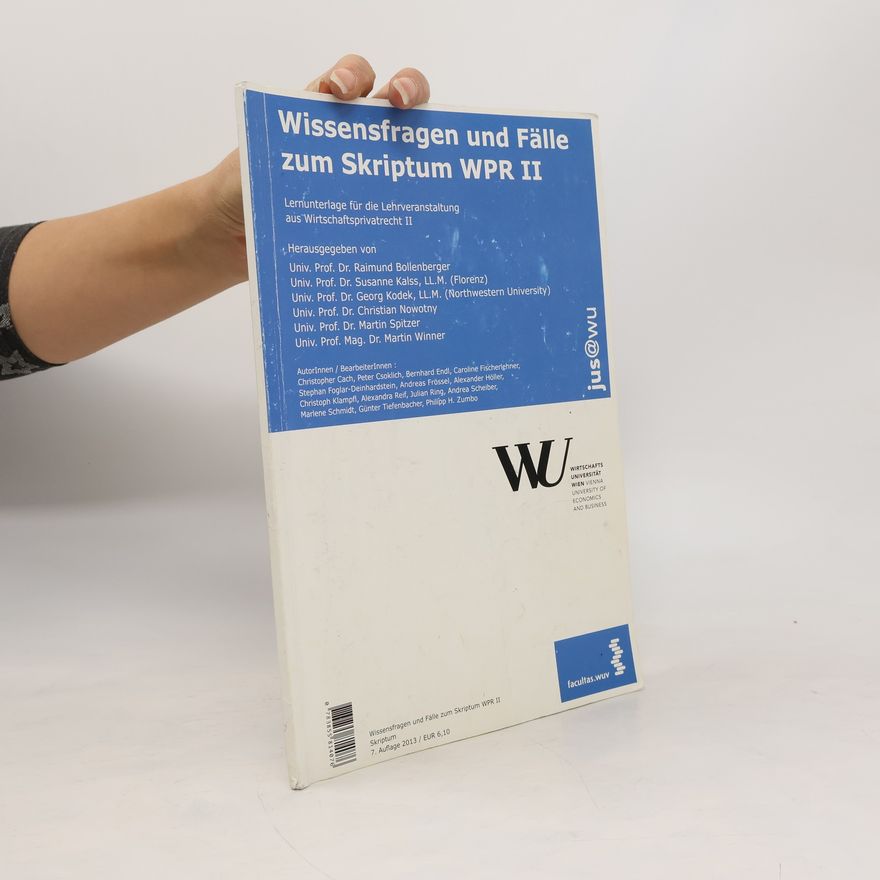 Autorenkollektiv Wissenfragen und Fälle zum Skriptum WPR II