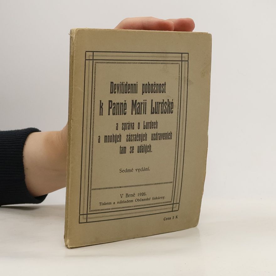 Various authors Devitidenní pobožnost k Panně Marii Lurdské