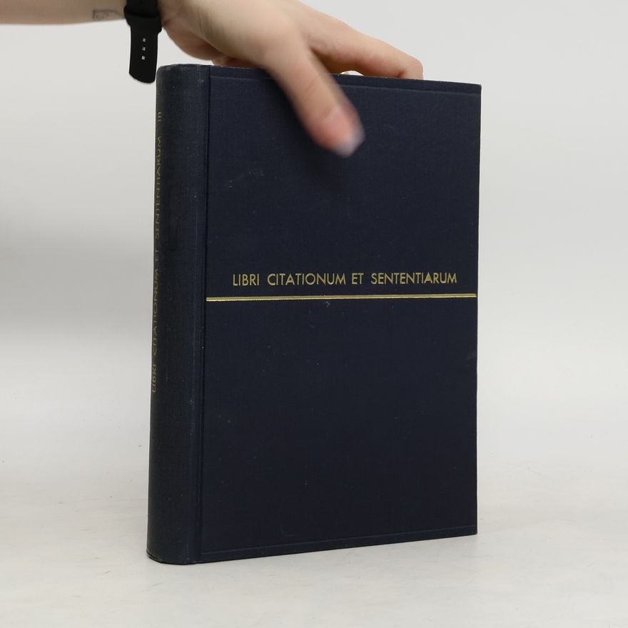 Vincenc Brandl Libri citationum et sententiarum seu knihy půhonné a nálezové I.