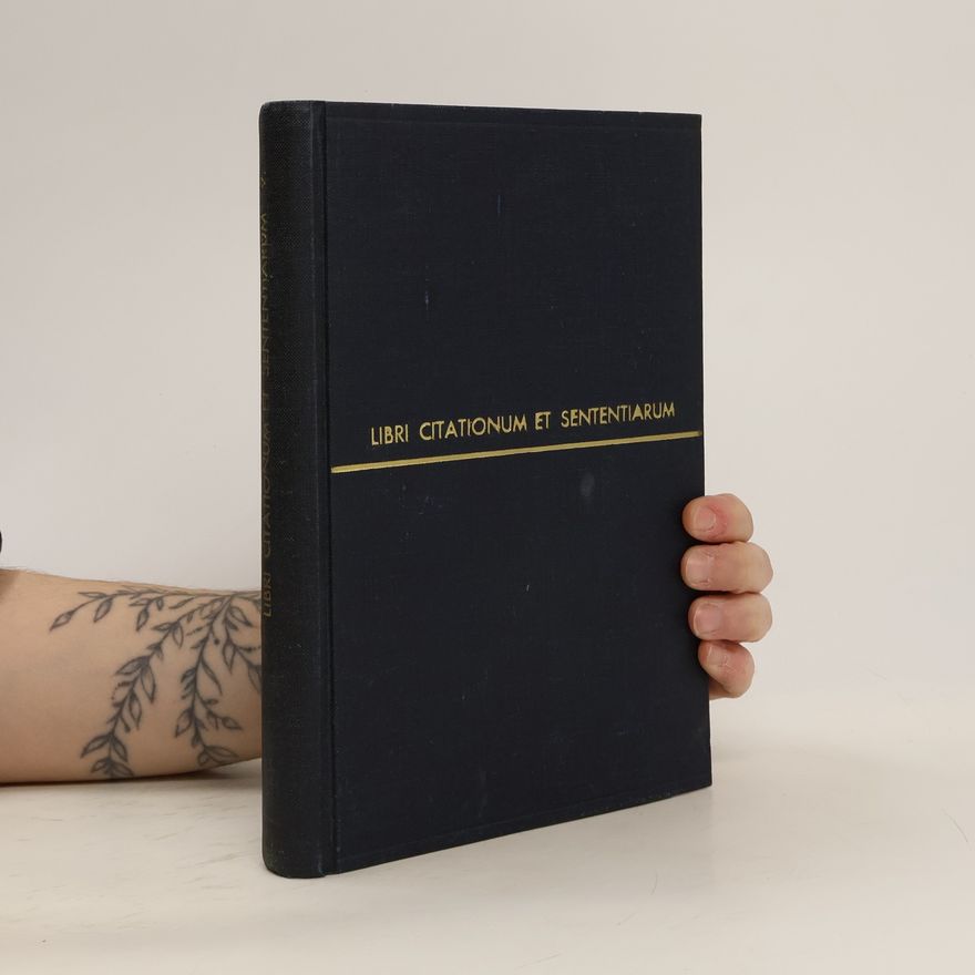 Vincenc Brandl Libri citationum et sententiarum seu Knihy půhonné a nálezové V.