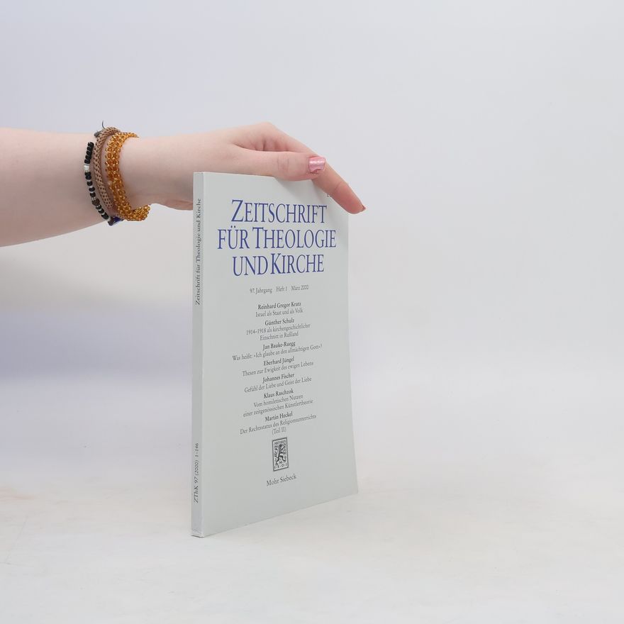 Kolektív autorov Zeitschrift für Theologie und Kirche 97, Heft 1