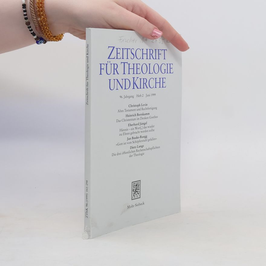 Various authors Zeitschrift für Theologie und Kirche 6/1999