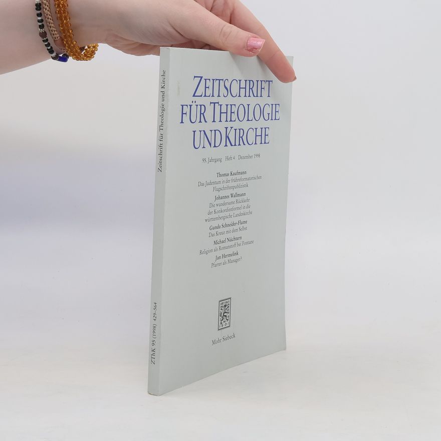 Various authors Zeitschrift für Theologie und Kirche. Heft 4