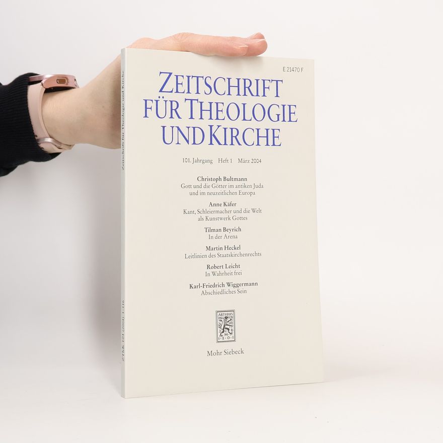 Autorenkollektiv Zeitschrift für Theologie und Kirche 101, Heft 1
