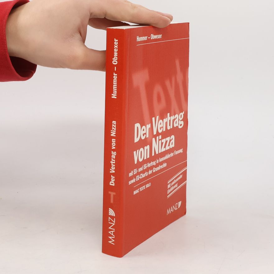 Waldemar Hummer Der Vertrag von Nizza