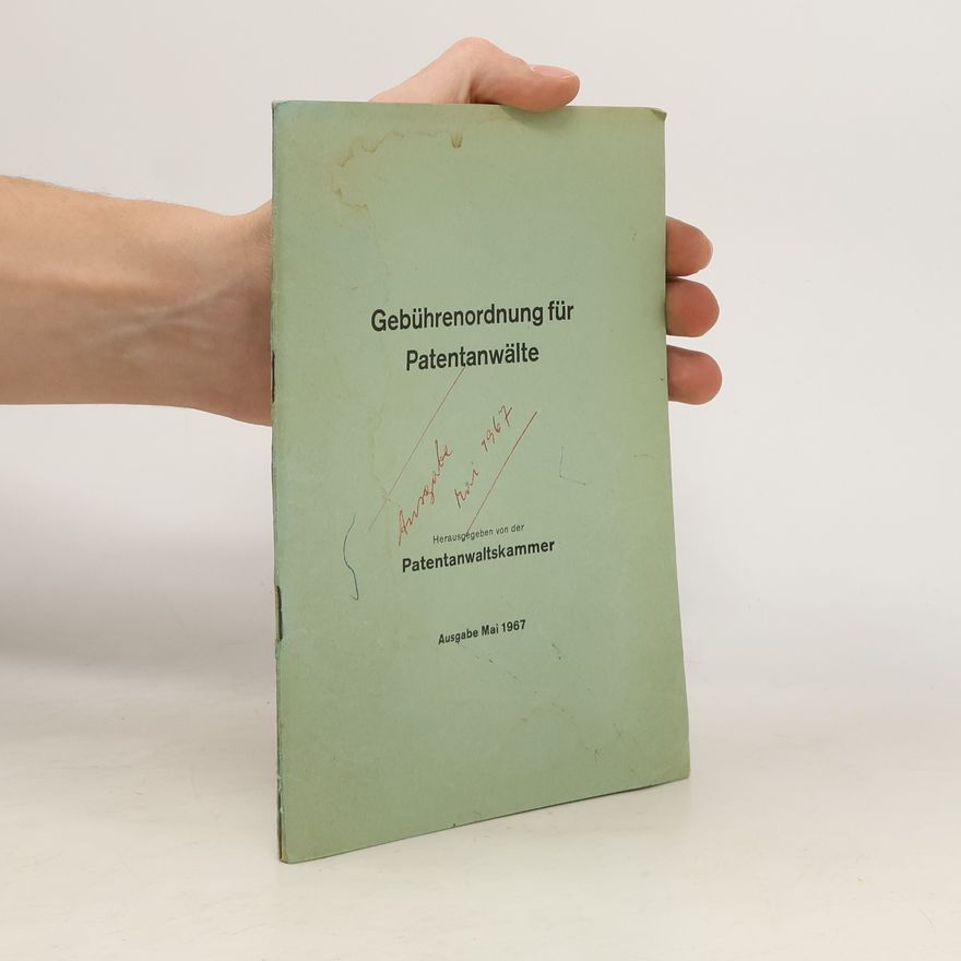 AA.VV. Gebührenordnung für Patentanwälte