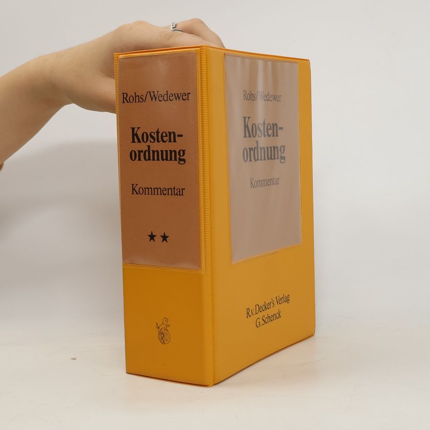 Paul Wedewer Kostenordnung